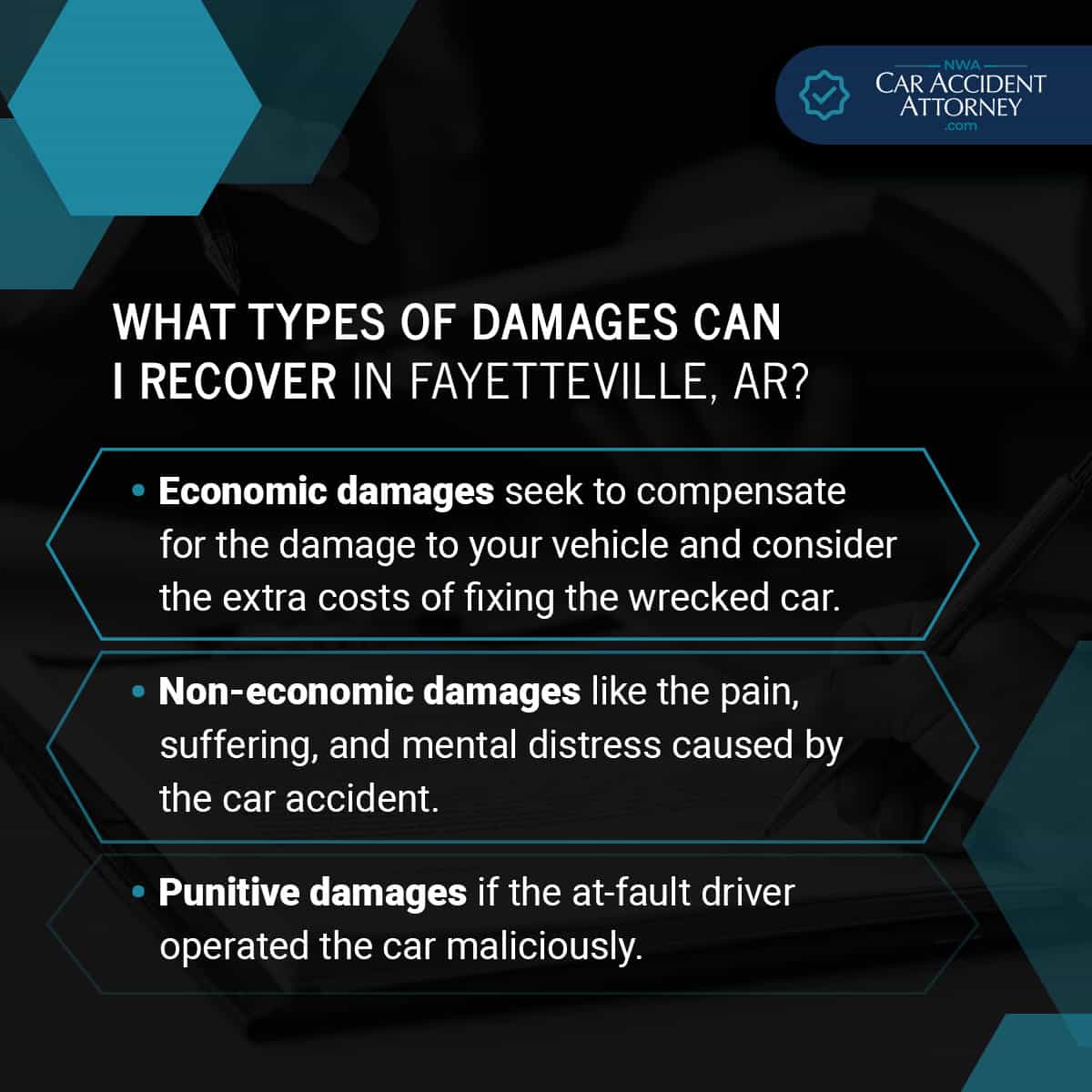 Car Accident Damages in Fayetteville Arkansas, Fayetteville AR Car Accident Lawyer