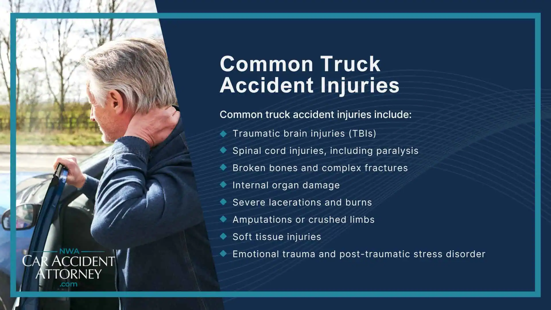 Meet the Attorneys at Our Truck Accident Law Firm; Sean Keith_ Founder and Lead Truck Accident Lawyer; Brynna Barnica_ Experienced Truck Accident Lawyer; The Legal Process for Truck Accident Cases in Arkansas; Common Causes of Truck Accidents in Arkansas; Common Truck Accident Injuries