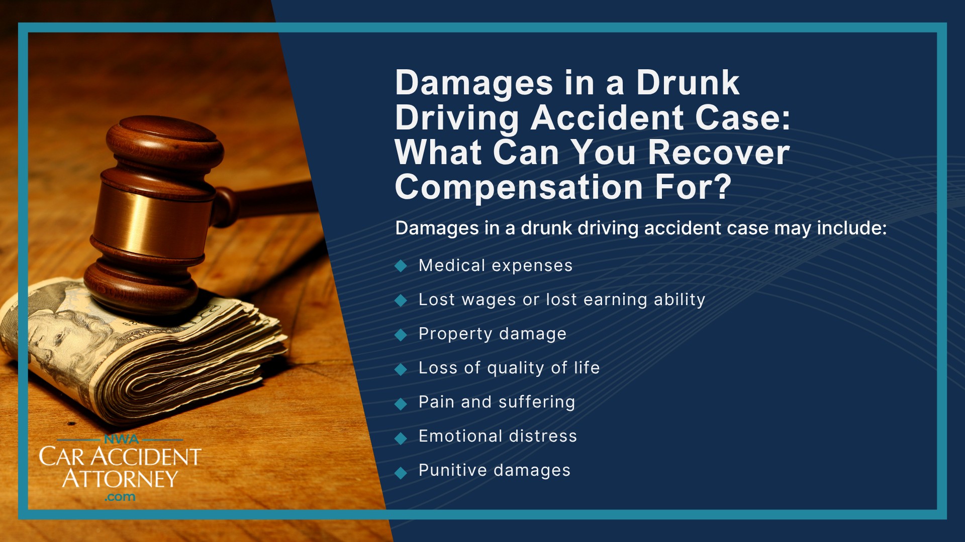 What Should You Do After a Drunk Driving Accident; Hiring a DUI Accident Lawyer and Filing a Claim; Damages in a Drunk Driving Accident Case_ What Can You Recover Compensation For; Evidence in a Drunk Driving Accident Lawsuit